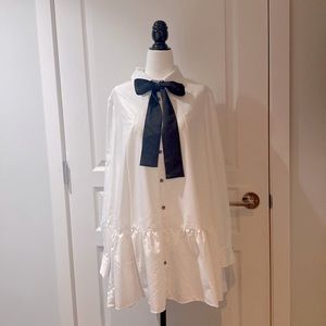 Designer Brand White Shirt Mini Dress Size L